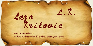 Lazo Krilović vizit kartica